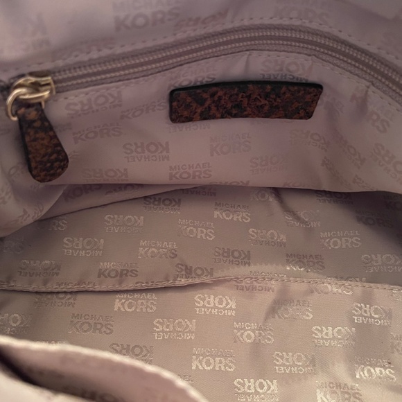 SALE...MICHAEL KORS Dark Brown Snake Skin Handbag - Picture 5 of 6